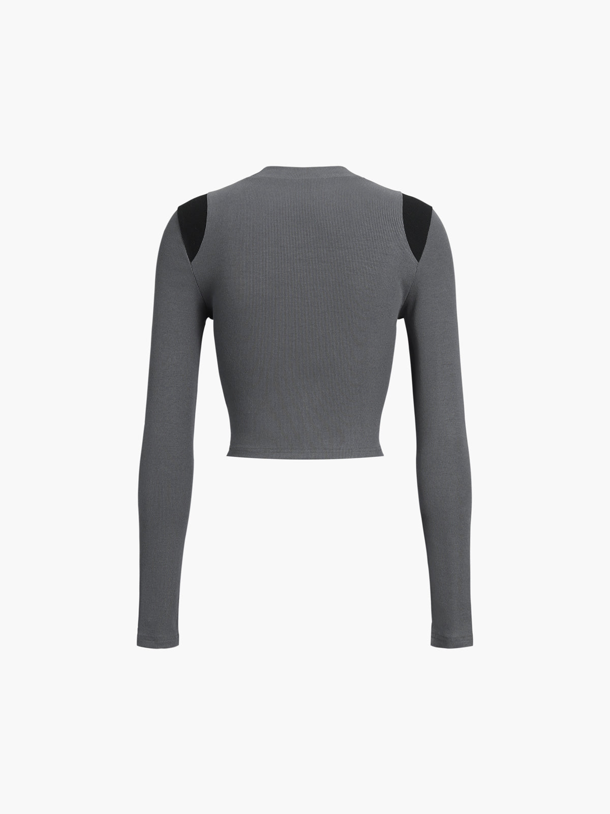 Omuz Kontrast Uzun Kollu Gömlek