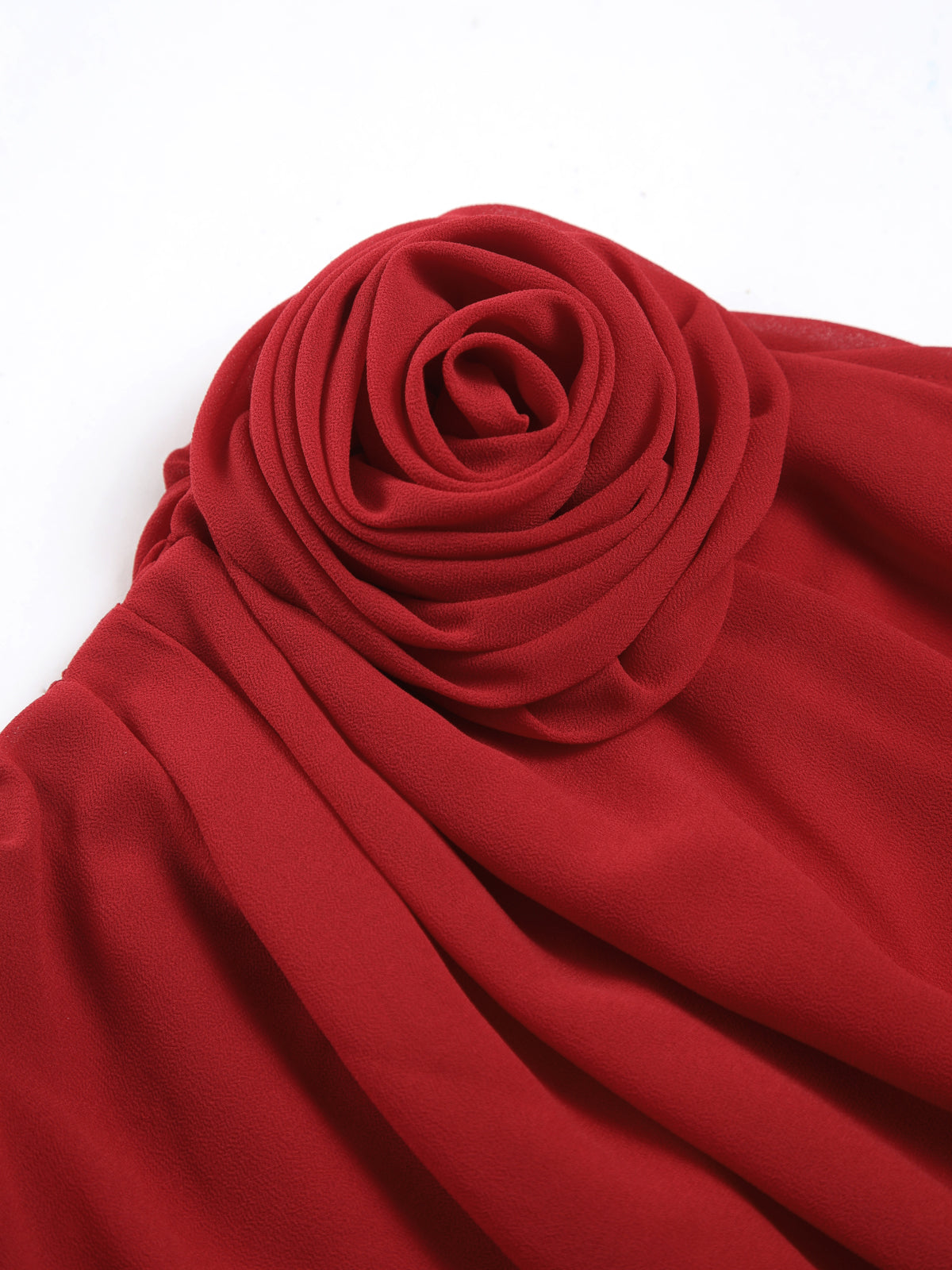 Şifon Yarı Şeffaf Tek Omuzlu Asimetrik Bluz