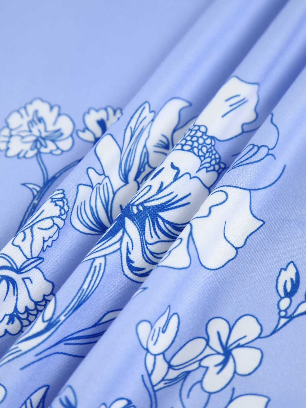 Çiçek Desenli Uzun Elbise