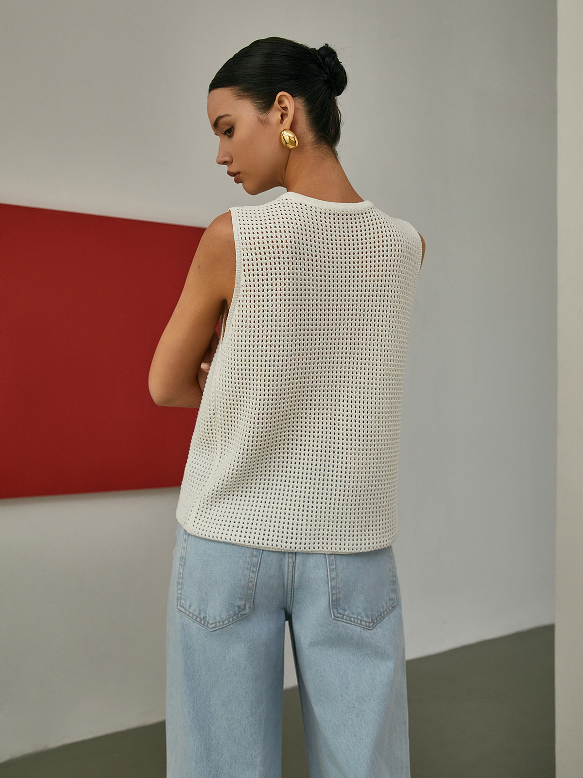 Kolsuz İçi Boş Örgü Hırka