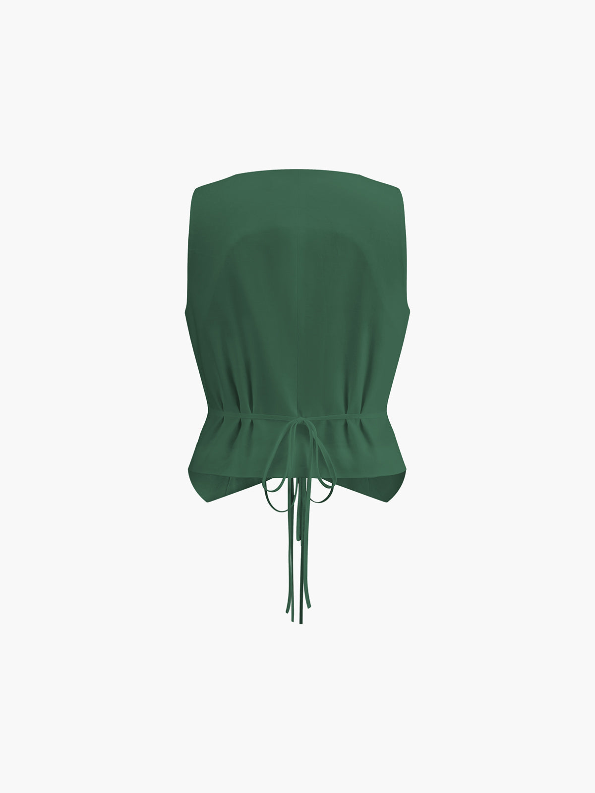 Pamuk ve Keten Bağcık Detaylı Yelek