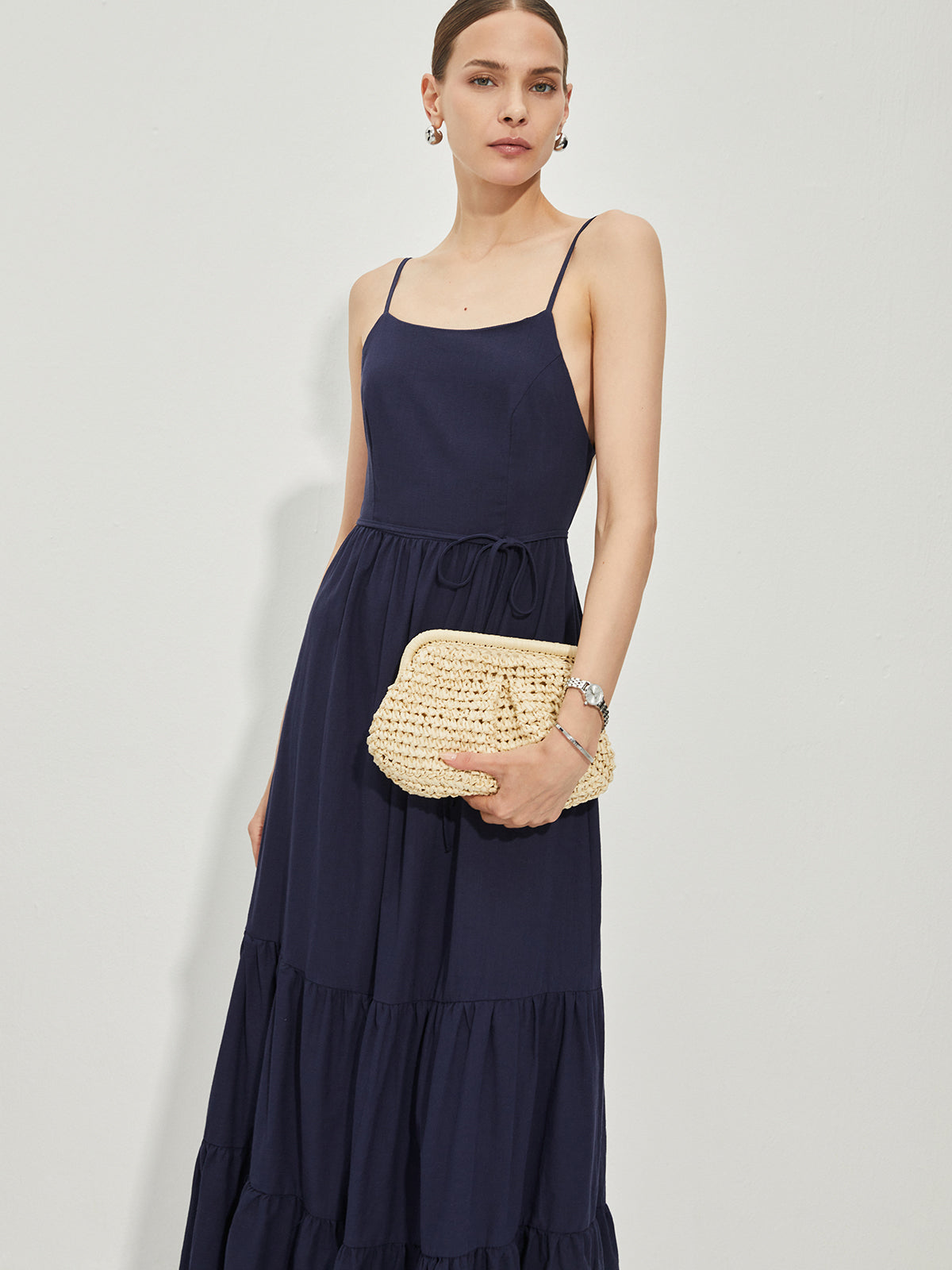 Pamuklu Sırtı Açık Atlet Elbise