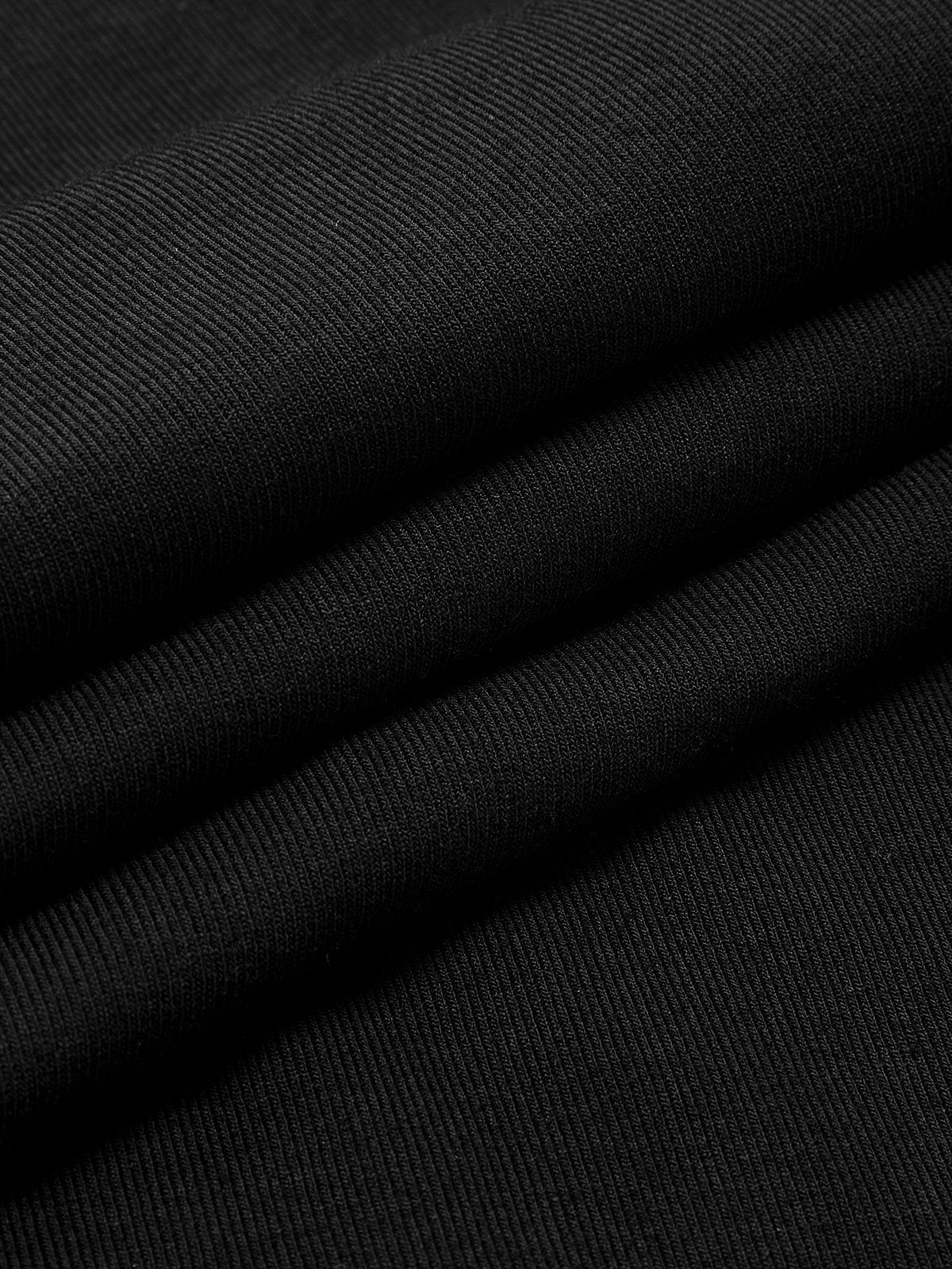 Kaburgalı Kontrast Fiyonklu Uzun Elbise