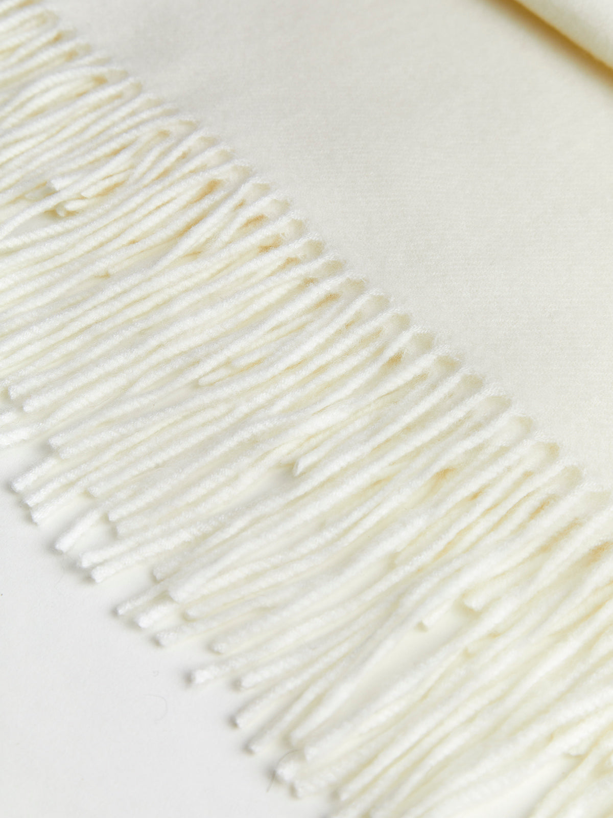 Yün Karışımlı Minimalist Püsküllü Atkı