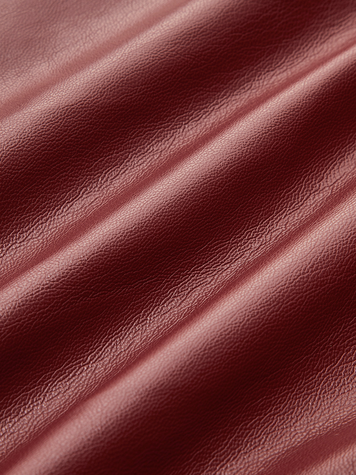 Yüksek Bel Düğmeli PU Deri Pantolon