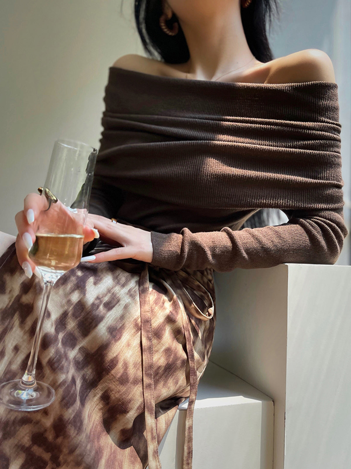 Yün Karışımlı Zarif Büzgülü İnce Kazak