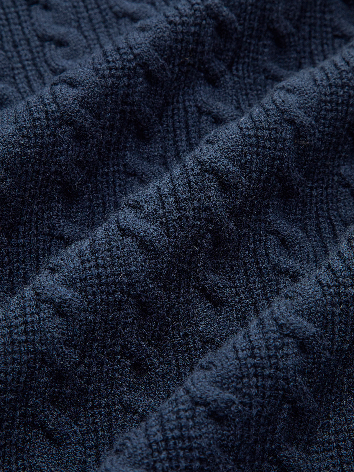 Kablo Örgü Düğme Panelli Hırka