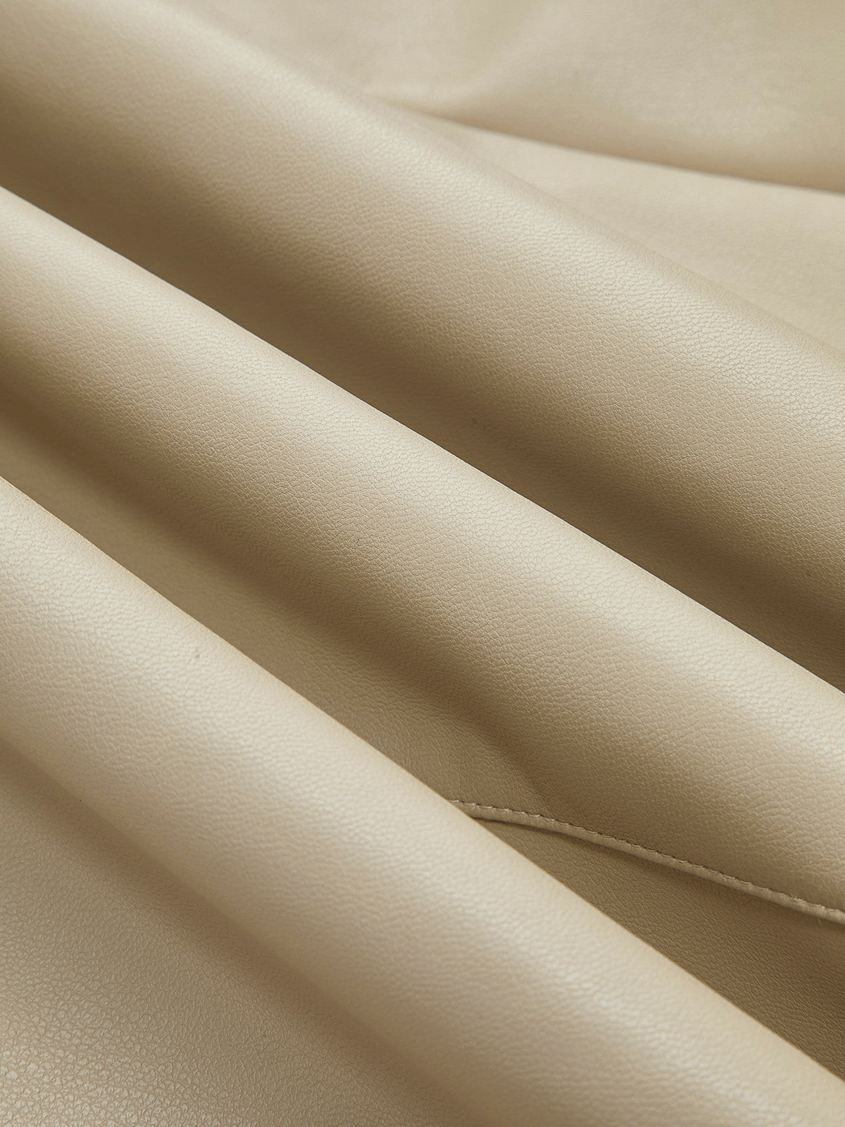 Suni Deri Boru Kesim Midi Etek