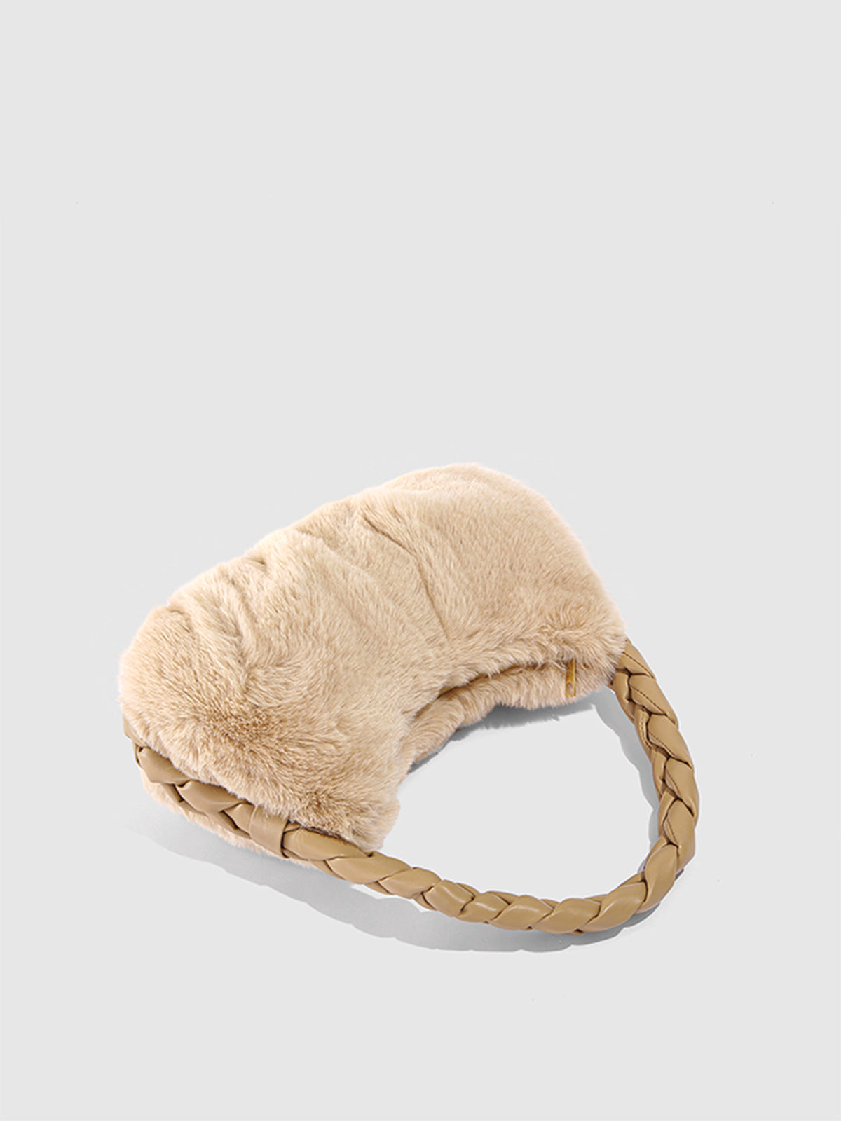 Dokuma Askılı Tüylü El Çantası