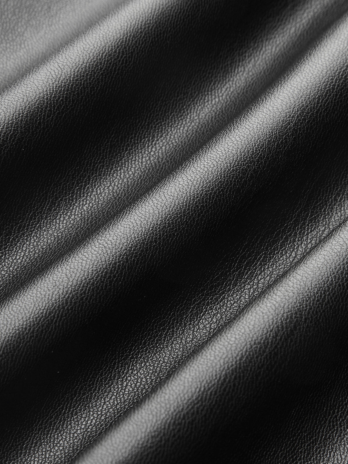 Orta Bel Asimetrik Suni Deri Mini Etek