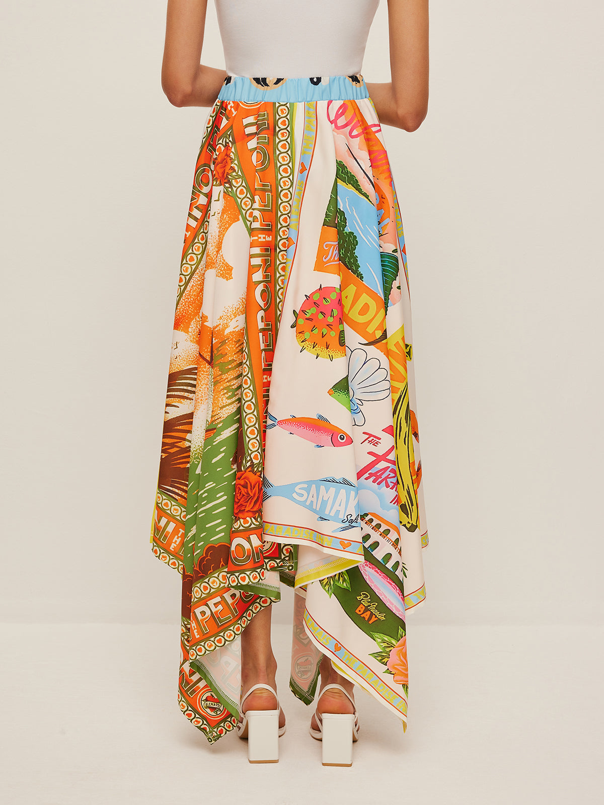 Baskılı Mendil Etek Ucu