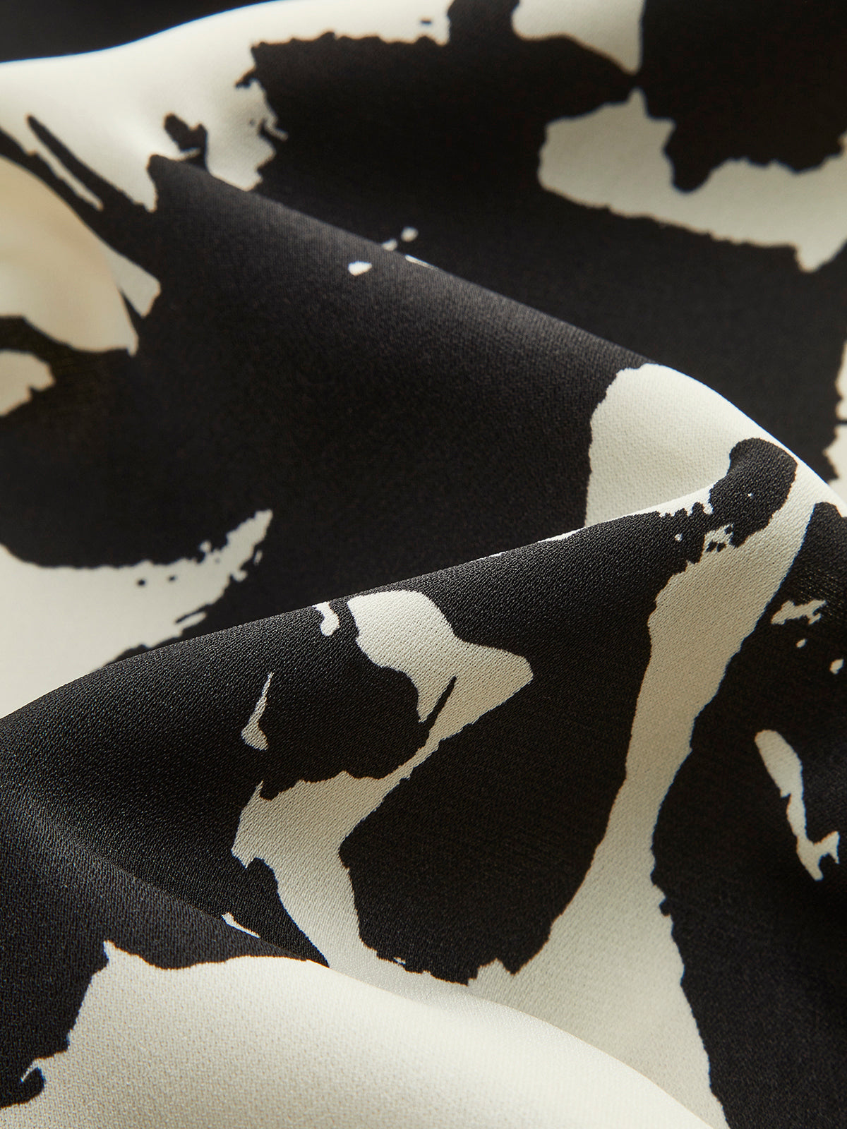 Soyut Çiçek Desenli A Kesim Etek