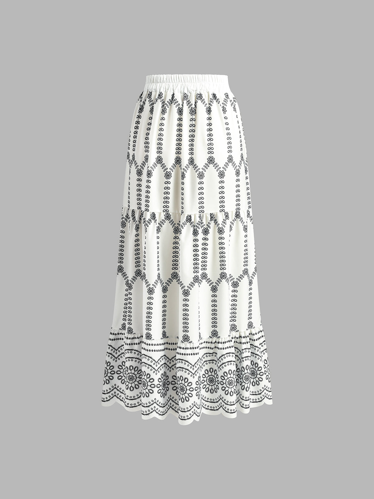 Baskılı Kolsuz Bağcıklı Etek Takımı