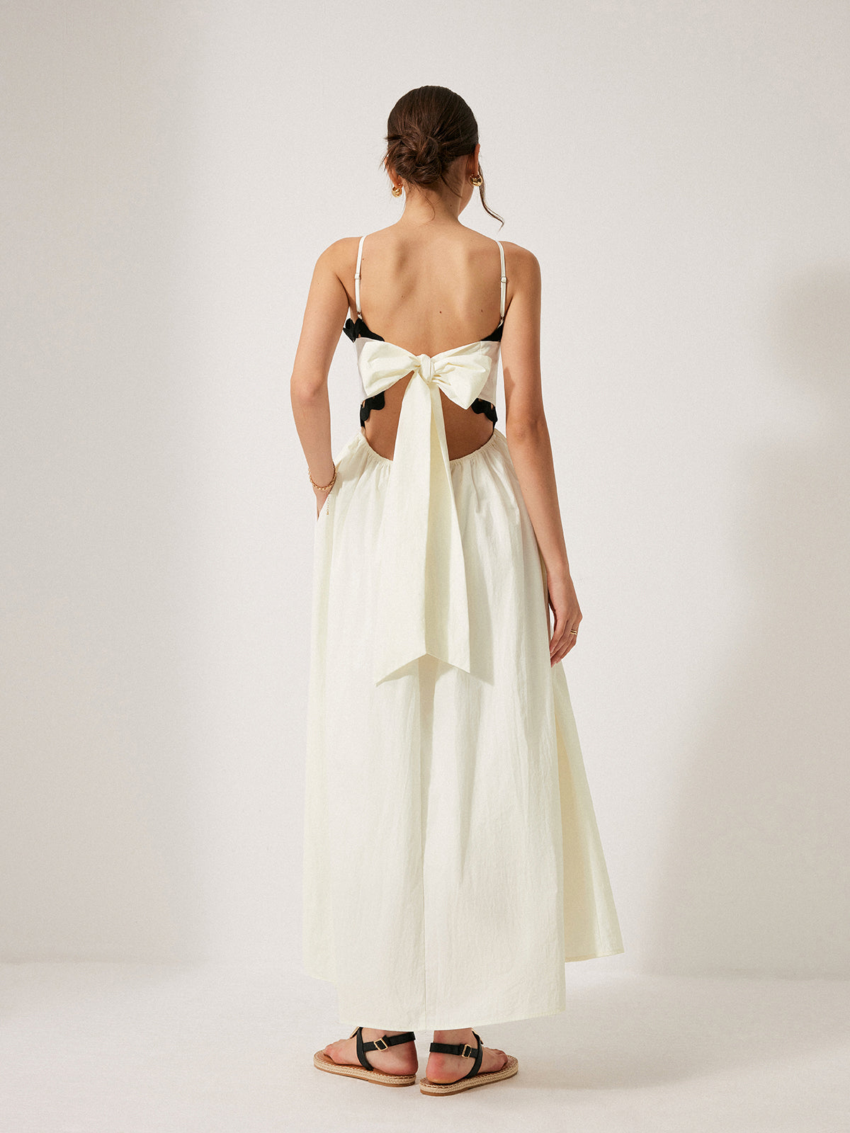 Taraklı Sırt Bağlamalı Elbise