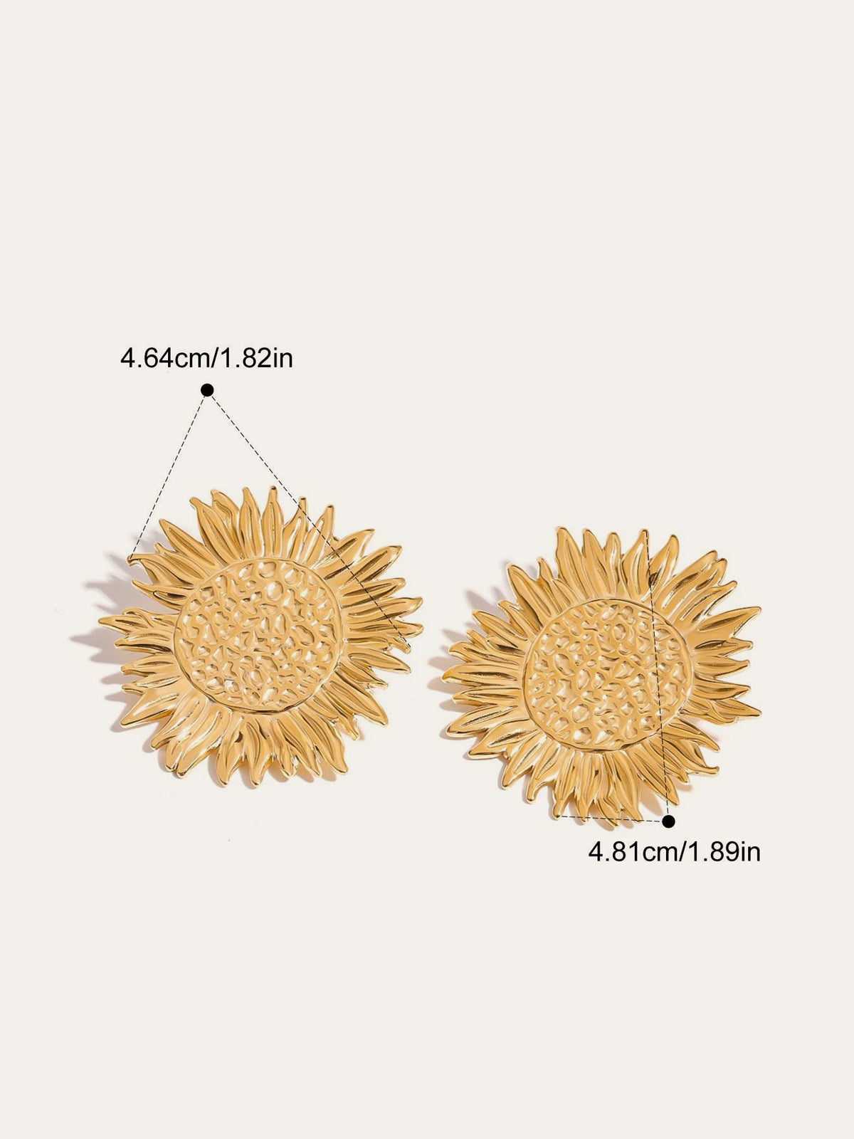 Altın Ayçiçeği Küpeleri