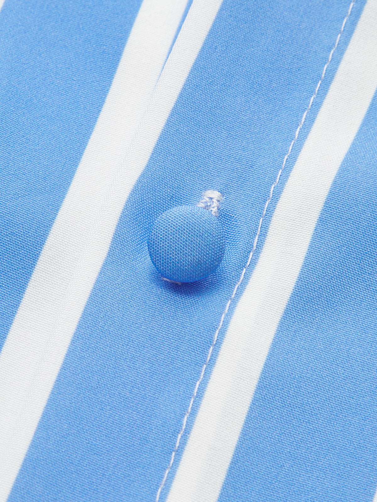 Kabarık Kollu Kemerli Çizgili Elbise