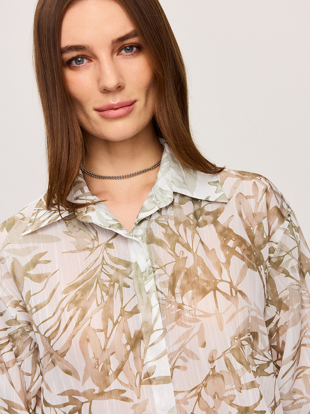 Yaprak Baskılı Şort Takımı