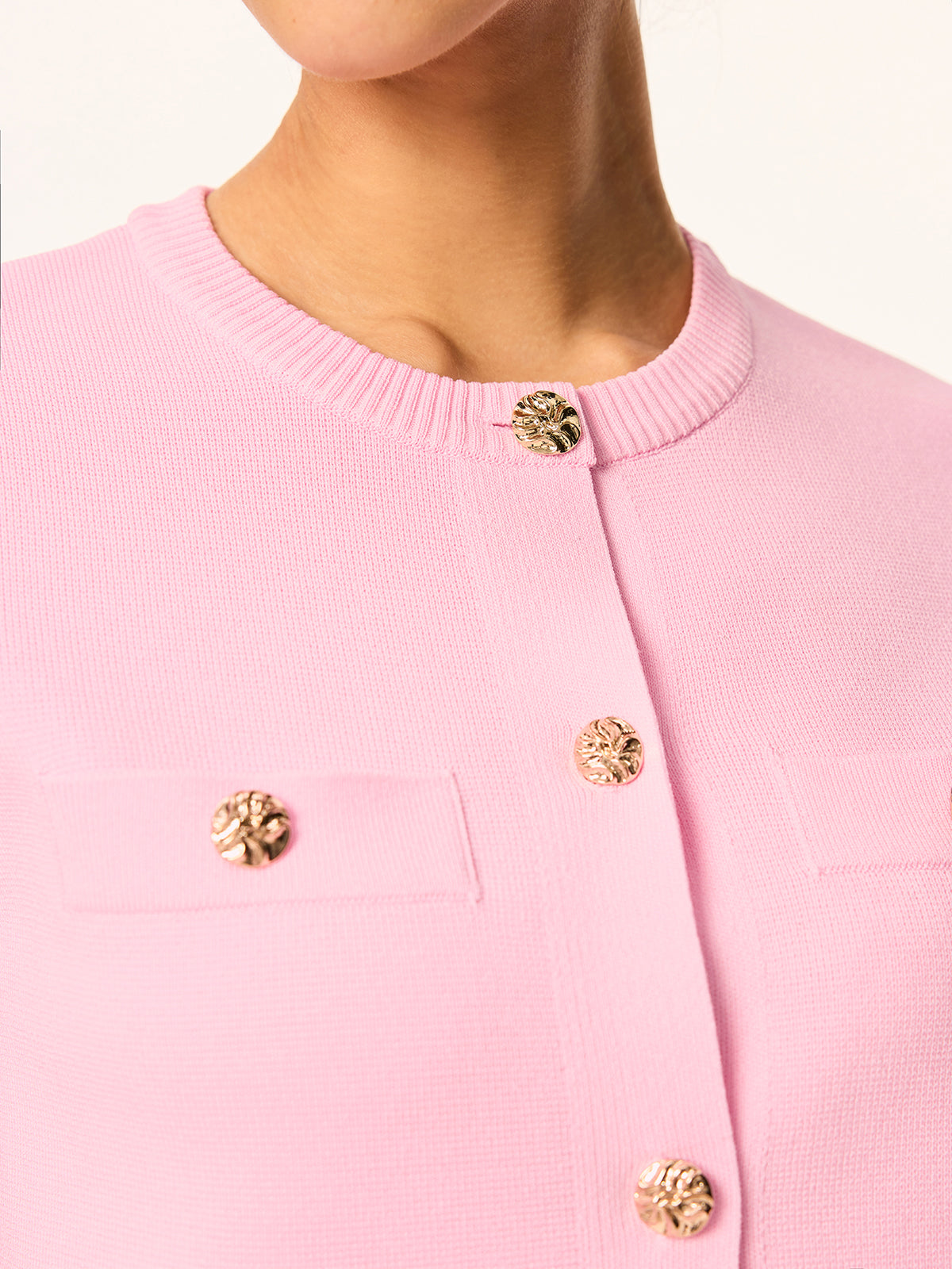 Örme Kısa Kollu Hırka ve Etek Takımı