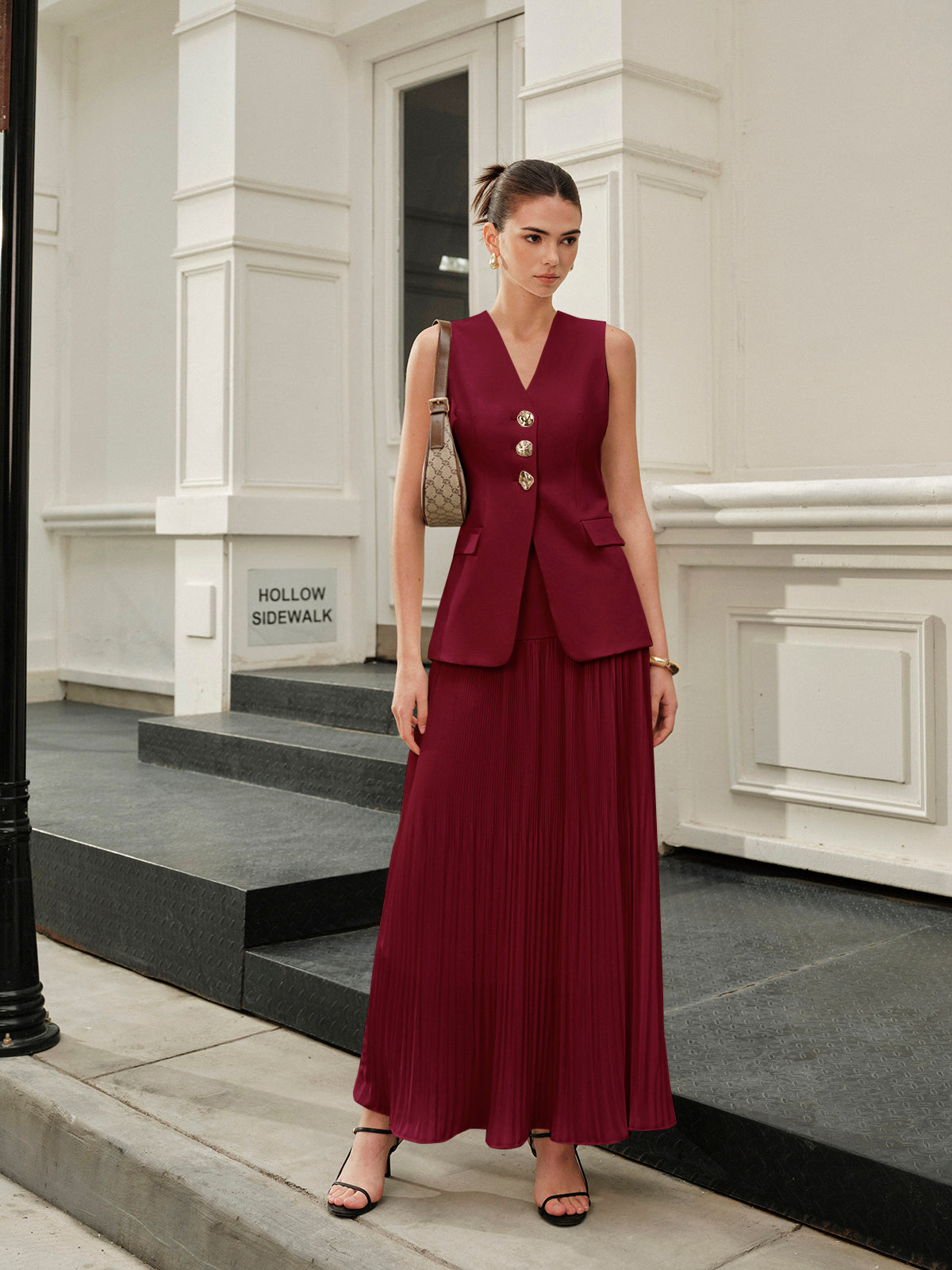 Orta Bel Pileli Etek