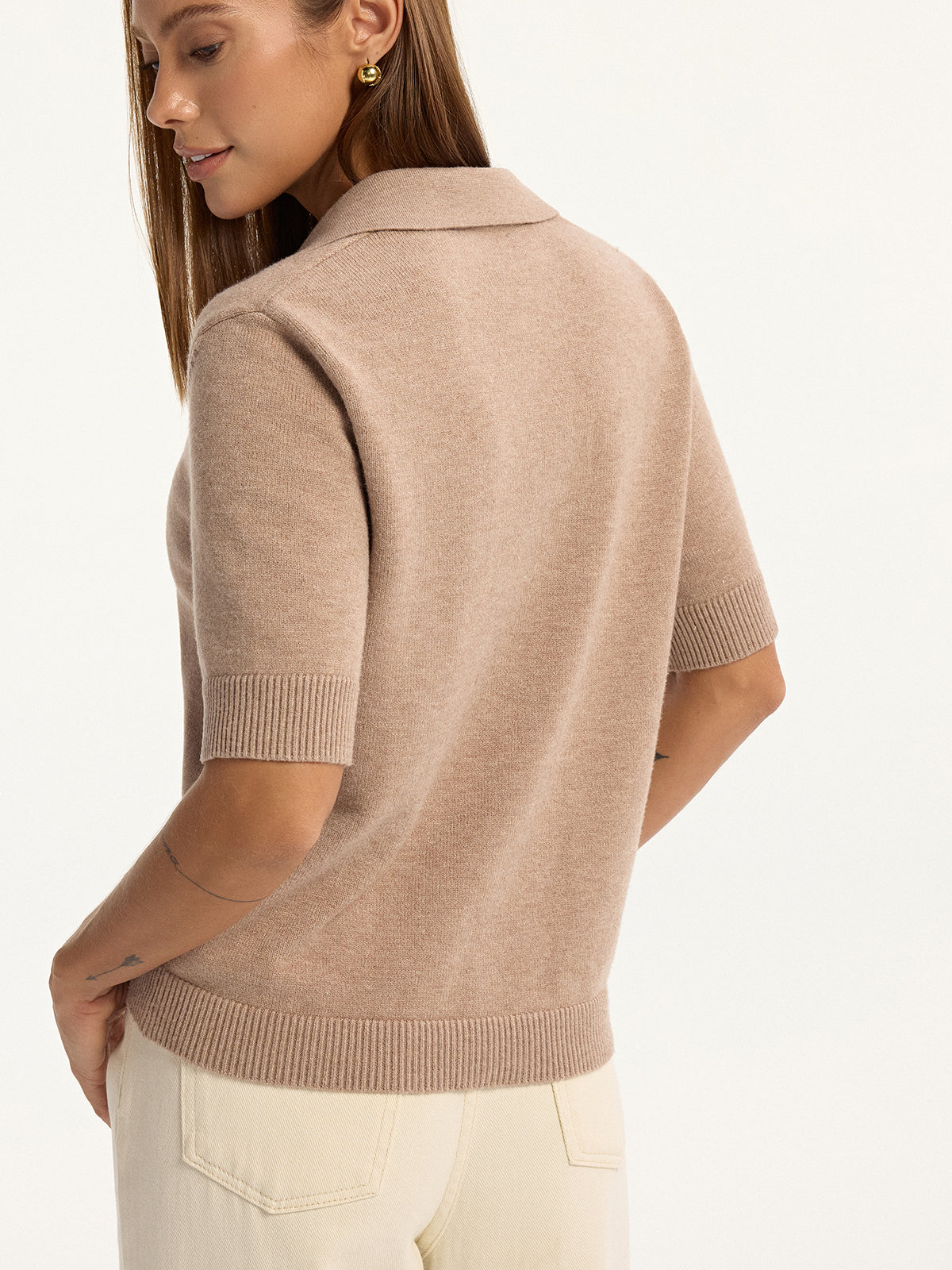 Kısa Kollu Örme Polo Üst