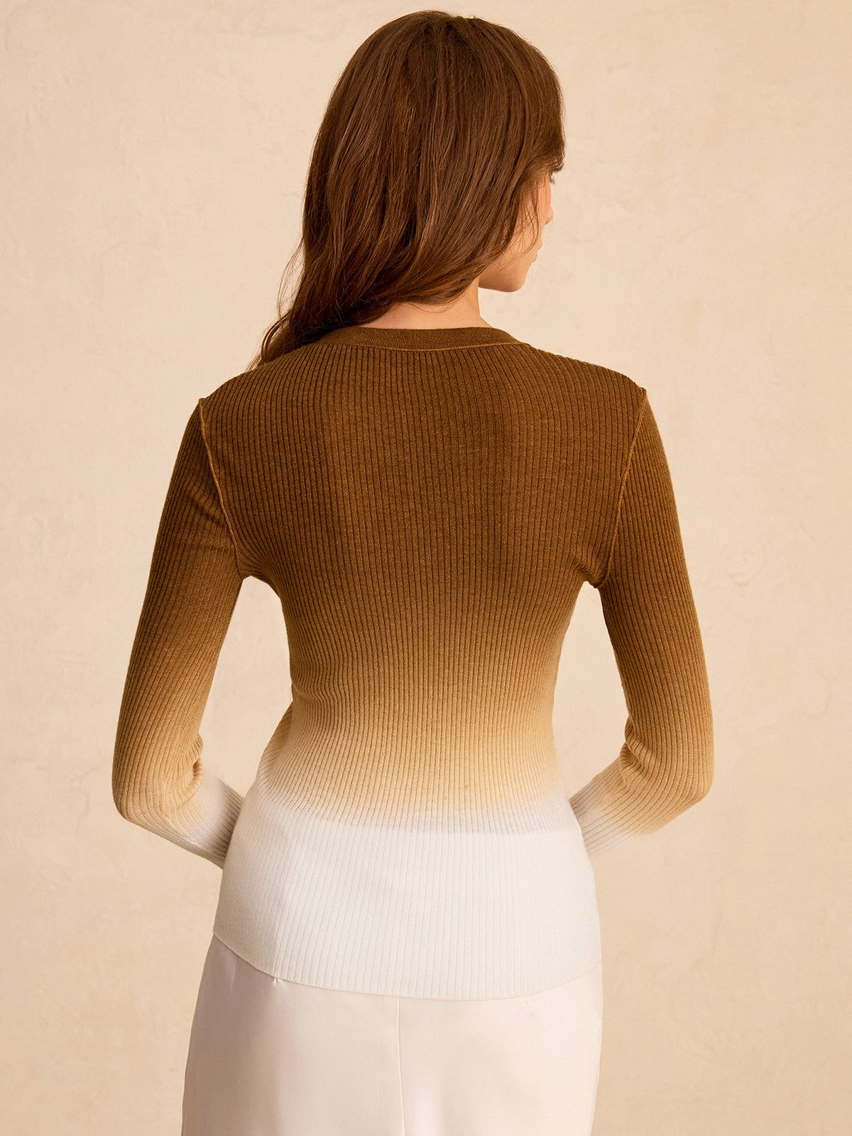 Ombre İnce Örgü Üst