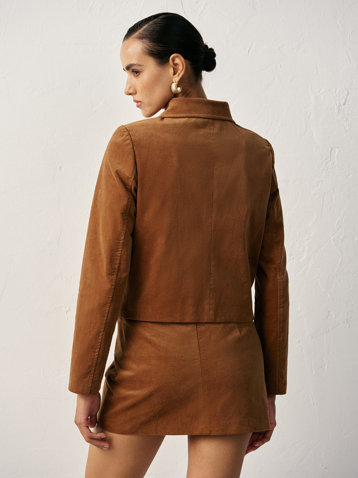 Kadife Cepli Yaka Ceket