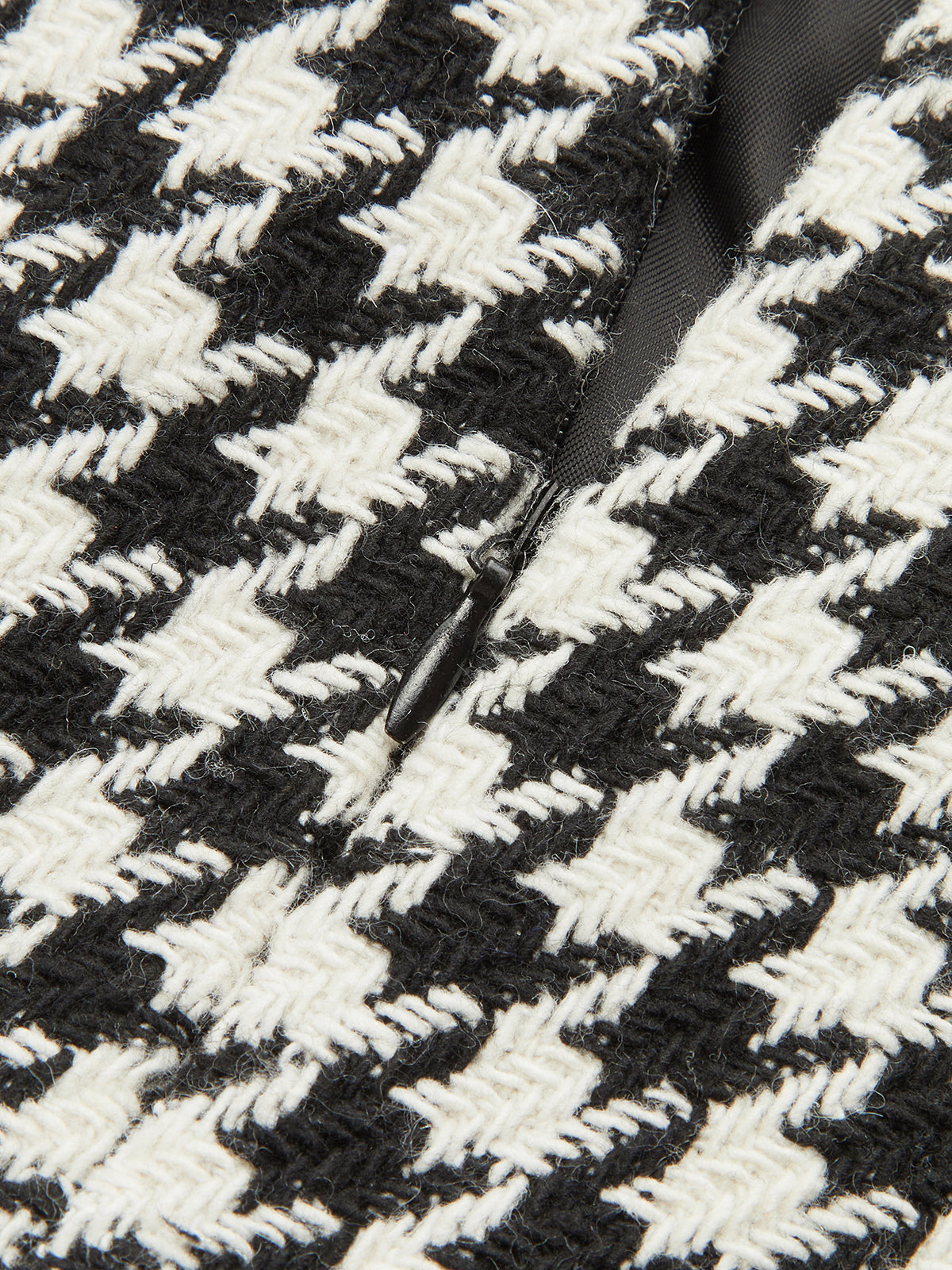 Balık Sırtı Tweed Ön Yırtmaçlı Uzun Etek