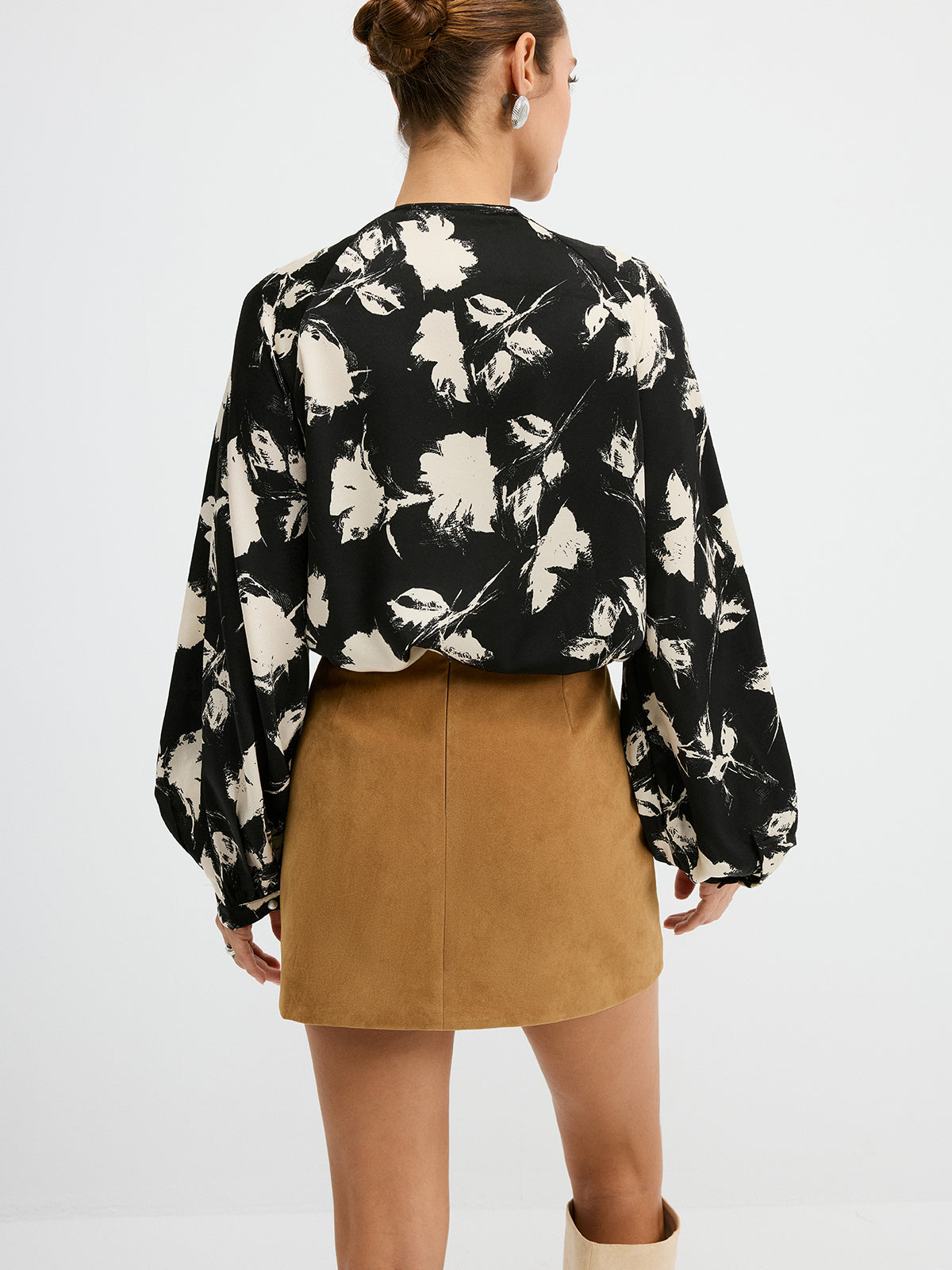 Fener Kollu Çiçek Desenli Gömlek