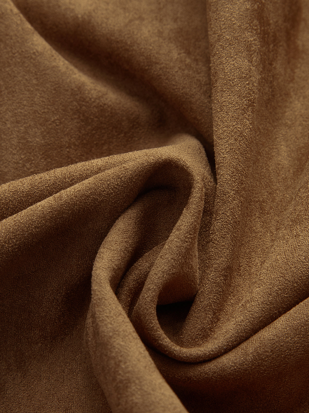 Süet Kemerli Yaka Ceket