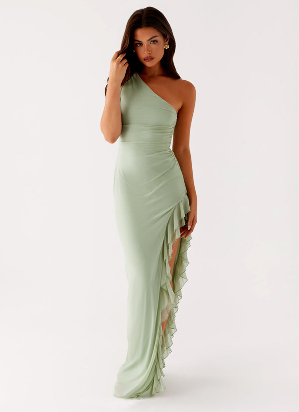 Clarence Maxi Elbise - Sage