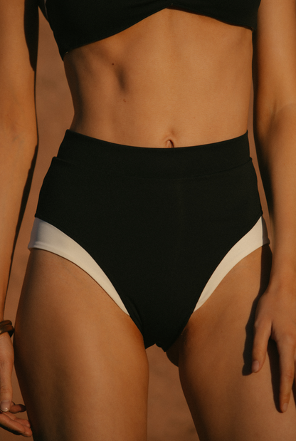 Côte d'Azur Bikini Altı - Siyah/Fildişi PYRATEX®