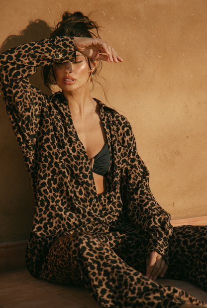 St Barts Gömlek - Leopar Desen