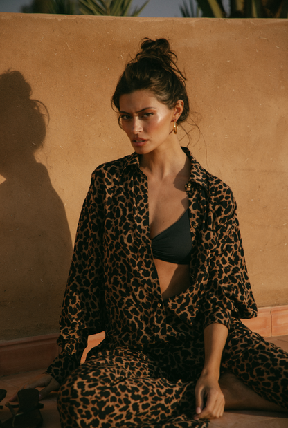 St Barts Gömlek - Leopar Desen