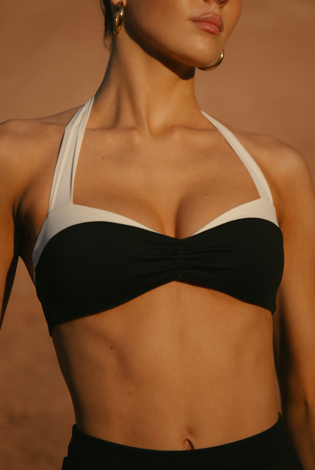 Côte d'Azur Bikini Üstü - Siyah/Fildişi PYRATEX®