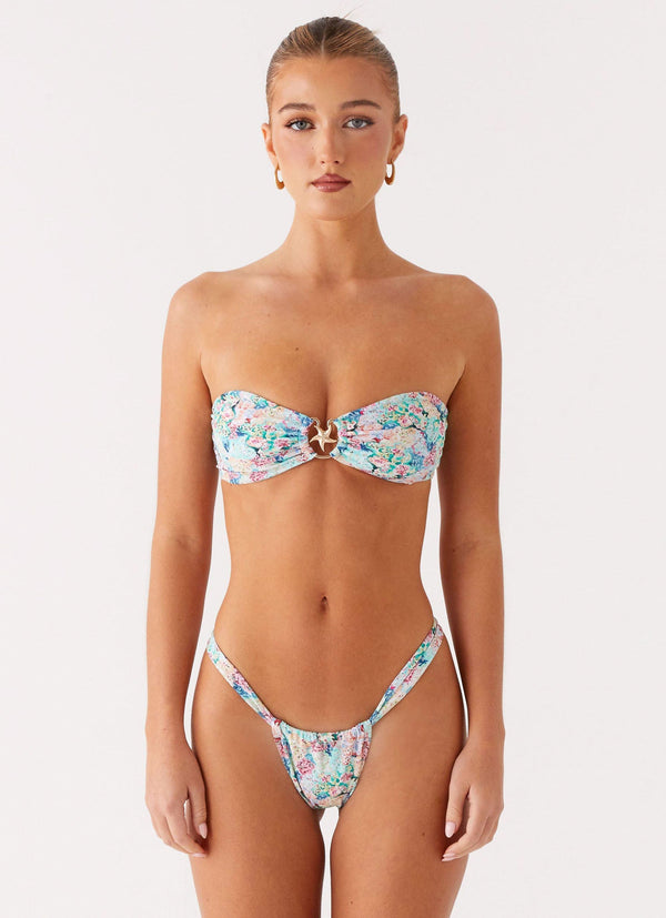 Airlie Scrunch Bikini Altı - Santorini Çiçek Desenli