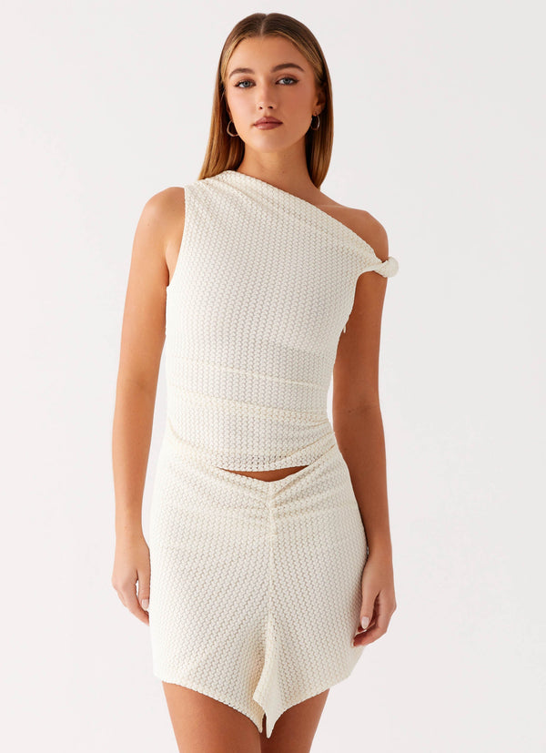 Alina Mini Elbise - Fildişi