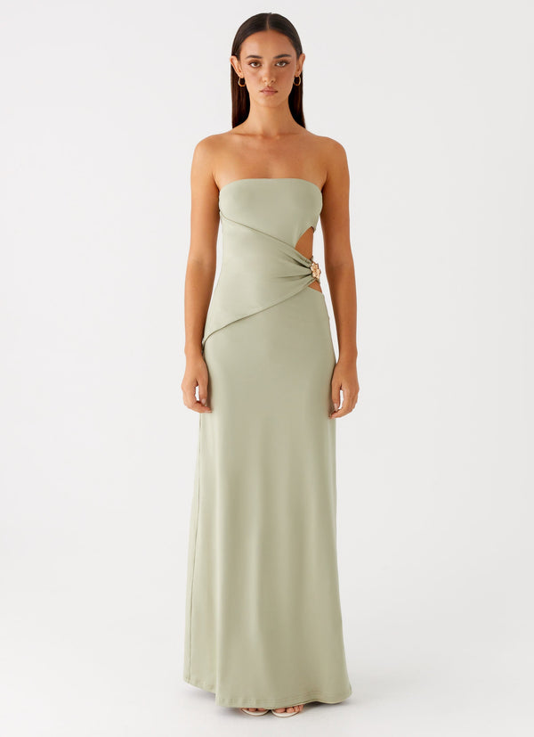 Anetta Maxi Elbise - Sage