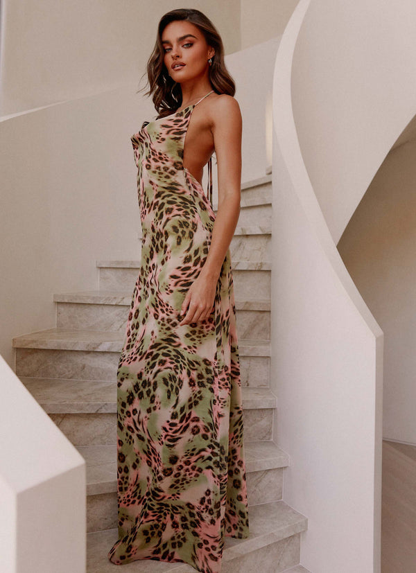 Austeja Maxi Elbise - Swirl Leo