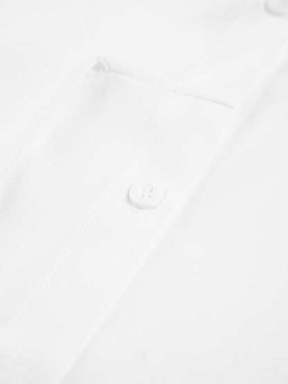 Yarı Şeffaf Düğmeli Bağcıklı Uzun Gömlek