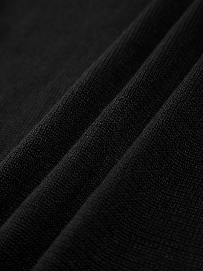 Kontrast Kesim Askılı Örgü Üst