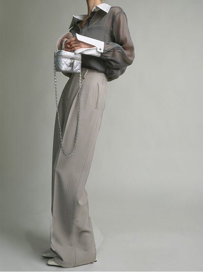 Yarı Şeffaf Günlük Transparan Gömlek ve Atlet Üst