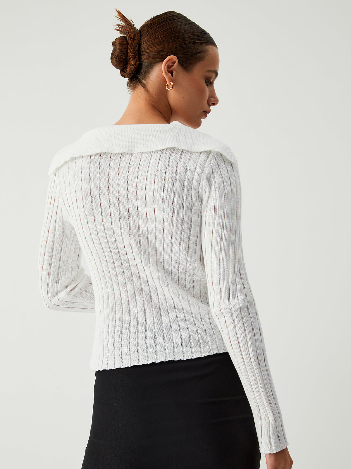 Kar Tanesi Açık Yaka Hırka