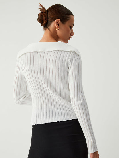 Kar Tanesi Açık Yaka Hırka