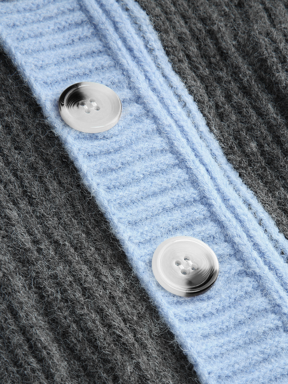 Büyük Boy Renk Bloklu Uzun Hırka