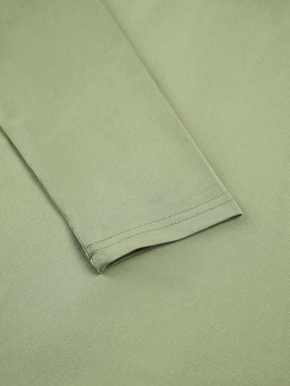 Yarı Şeffaf Uzun Kollu Kırpılmış Üst