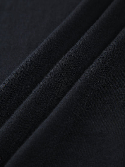 Kontrast Yaka V Yaka Örgü Kazak Yelek