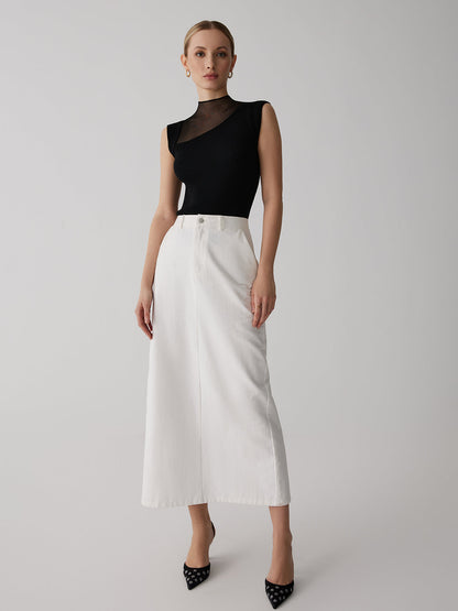 Mesh Patchwork Kolsuz Üst