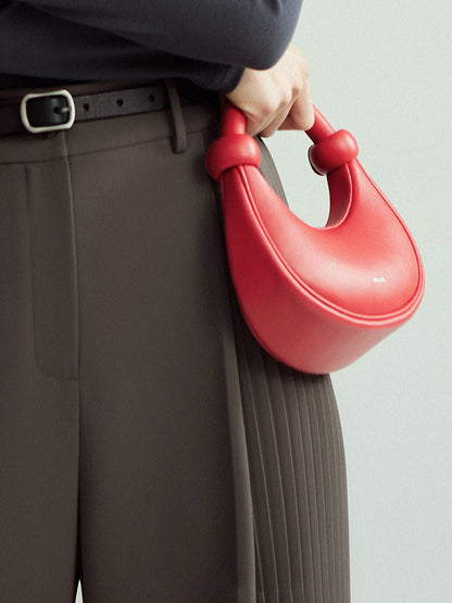 Kemersiz Pileli Geniş Paça Pantolon