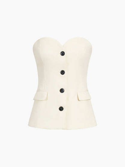 Tatlım Düğmeli Tüp Üst