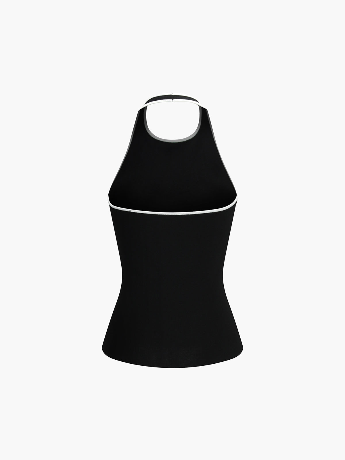 Kontrast Kesimli Açık Sırtlı Örgü Üst